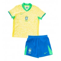Maglie da calcio Brasile Prima Maglia Bambino Copa America 2024 Manica Corta (+ Pantaloni corti)